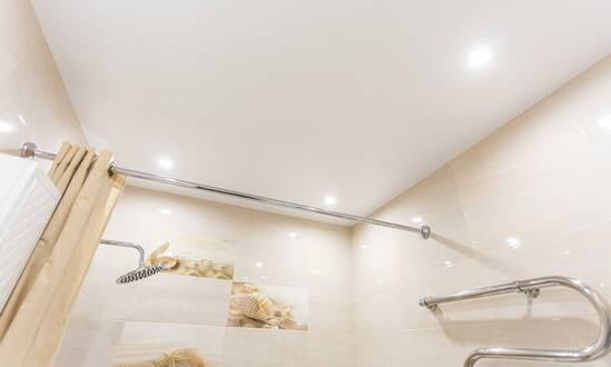 Сатиновый натяжной потолок 4 кв.м. - Ванная Сатиновый натяжной потолок 4 кв.м. - Ванная - Витебск